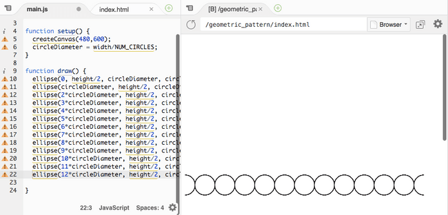 twelve circles middle